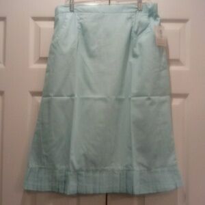 Adar Blue Modest Pleated Hem Women's Uniform Work Nursing Scrub Skirt Size 18